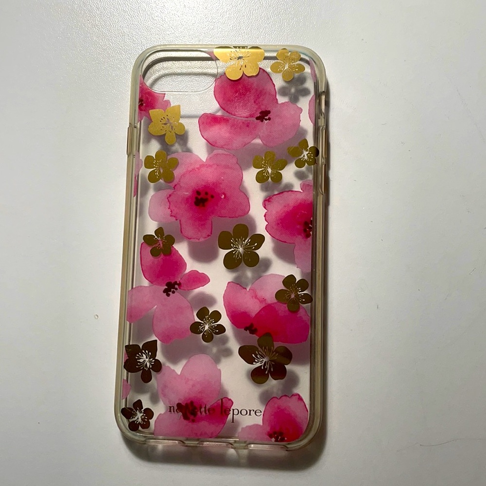 gold flowered nanette lepore case for iPhone 6 7 8